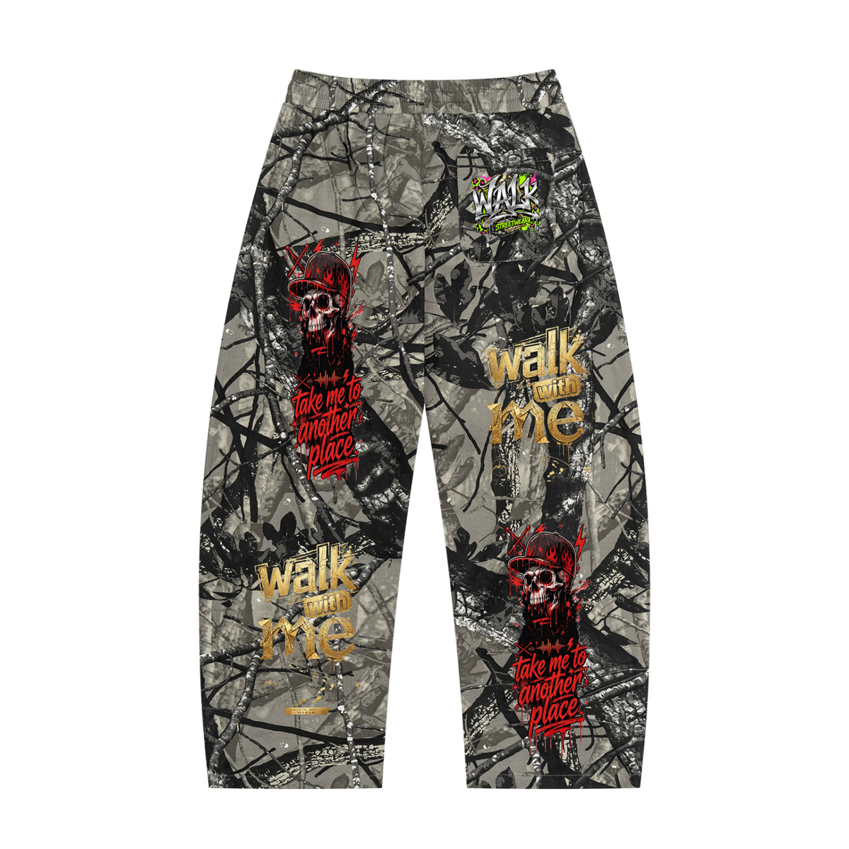 Unisex Tree Camo Barrel Leg Pants
