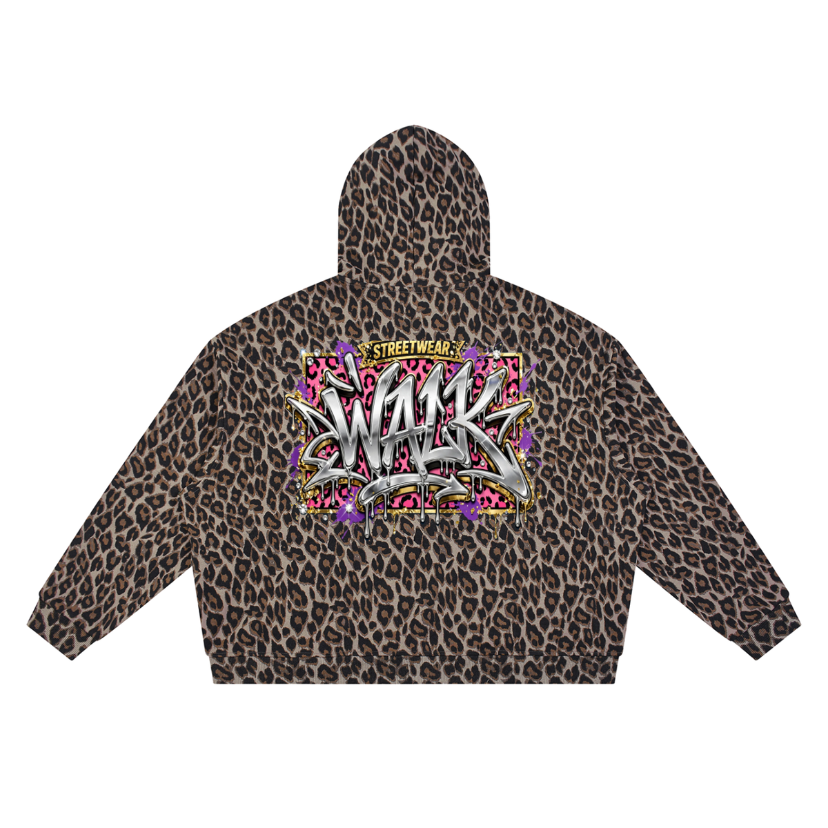 Unisex Leopard Full Zip Hoodie