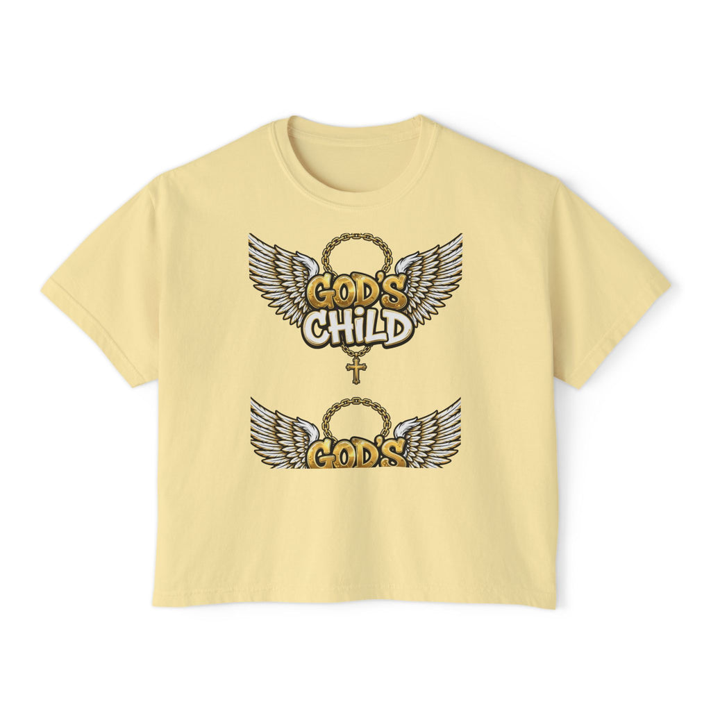 God's Child Boxy Tee — Earth & Unity Graphic Women's Shirt
