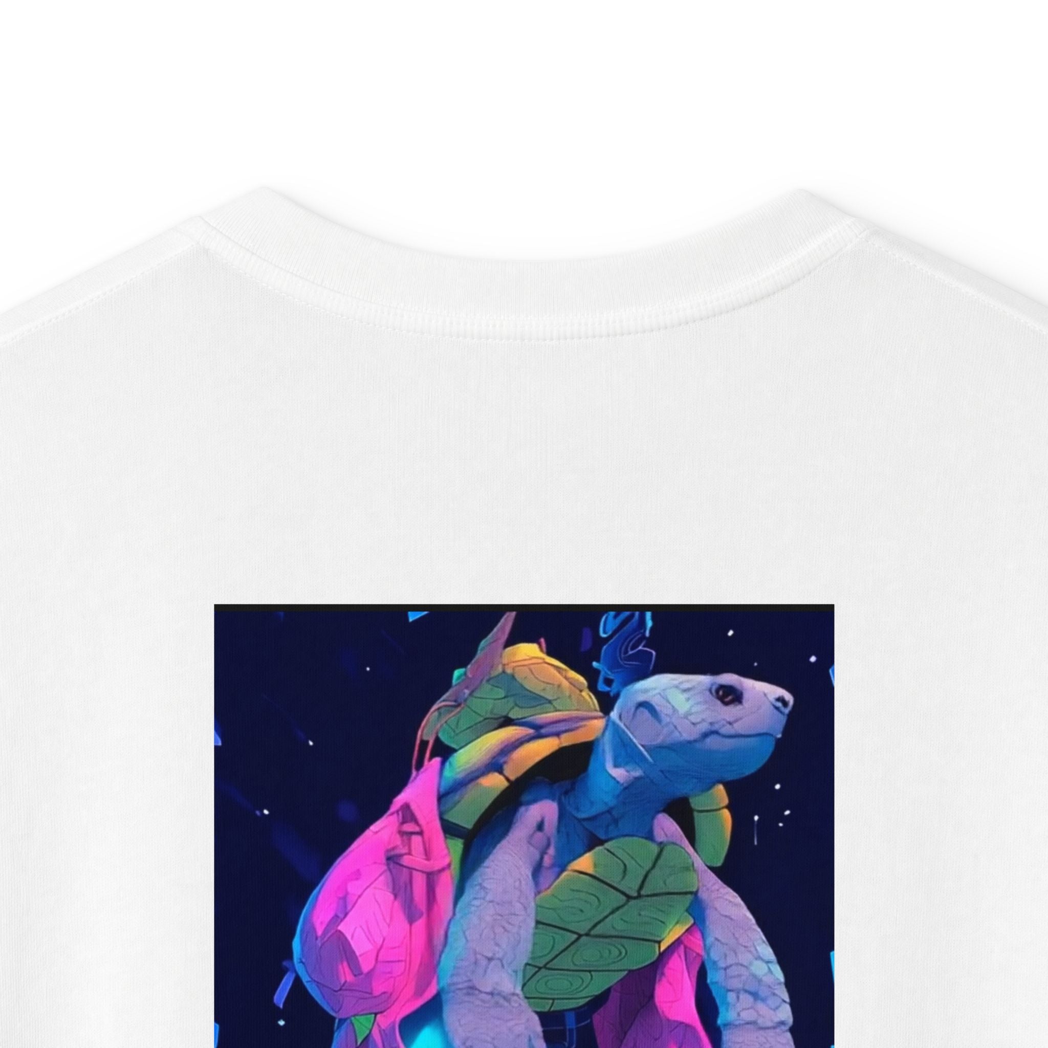 Kids Turtle Skateboard Graphic Tee — Neon Surf Skateboarder Design