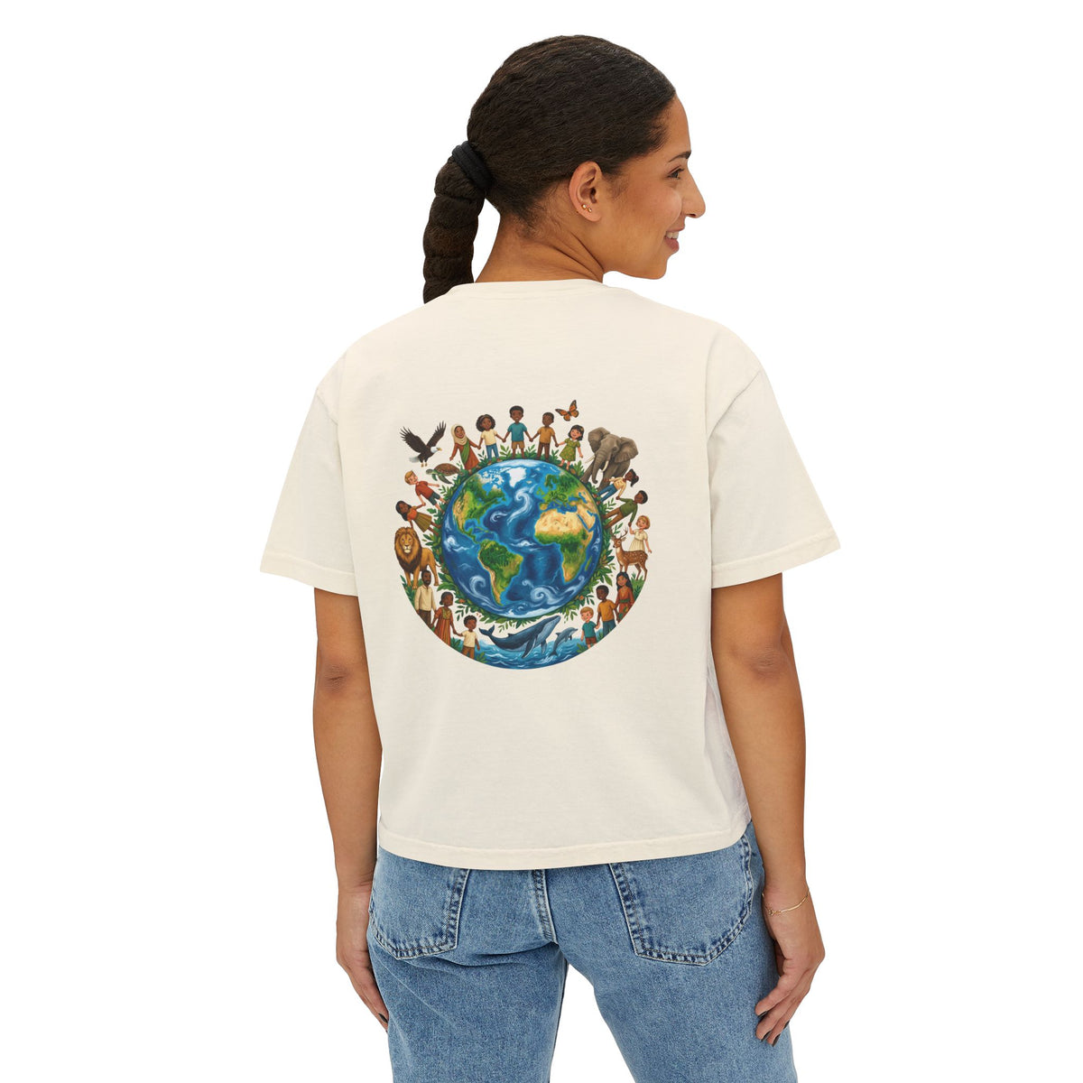 God's Child Boxy Tee — Earth & Unity Graphic Women's Shirt