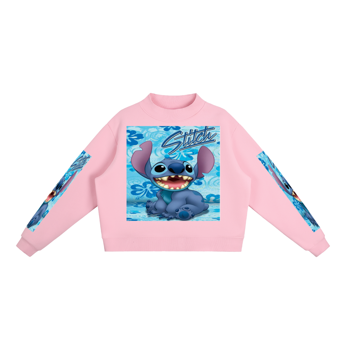 Essential Fleece Mock-Neck Crew Sweatshirt
