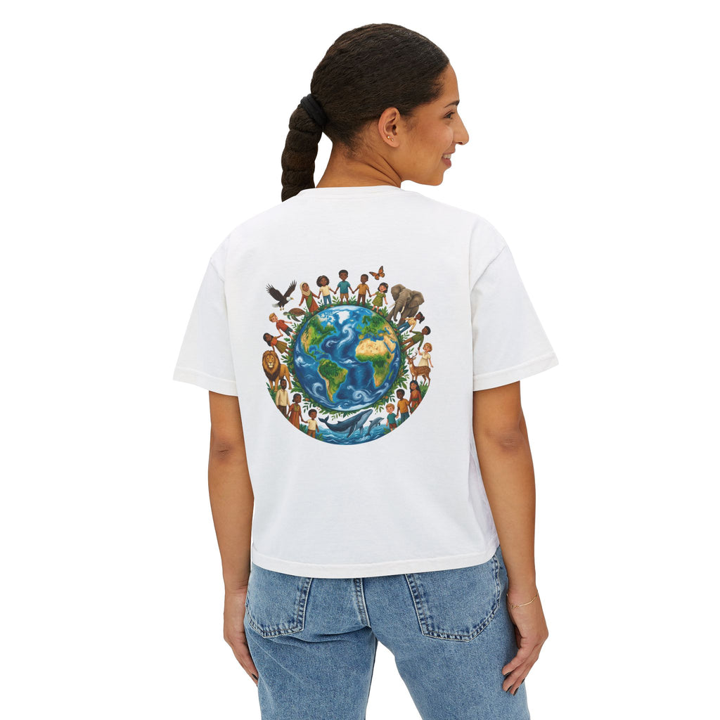 God's Child Boxy Tee — Earth & Unity Graphic Women's Shirt