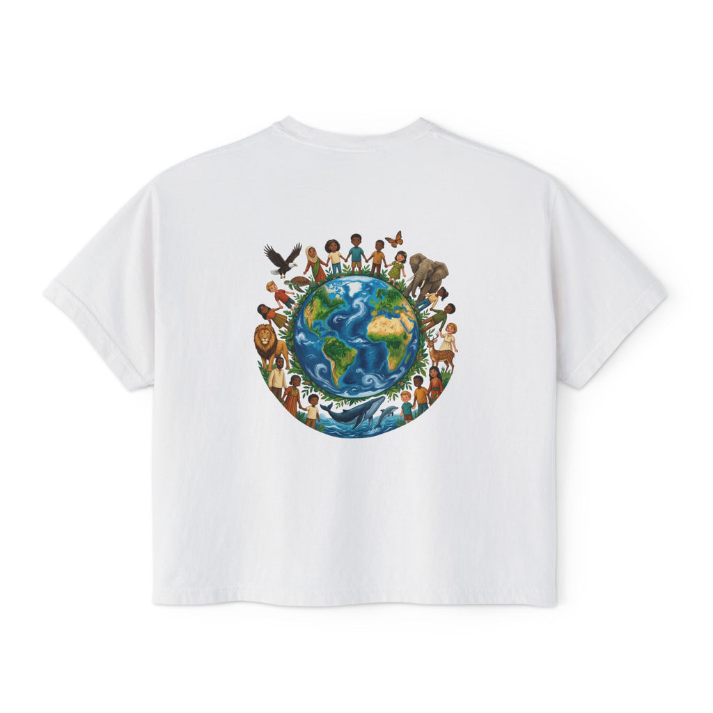 God's Child Boxy Tee — Earth & Unity Graphic Women's Shirt