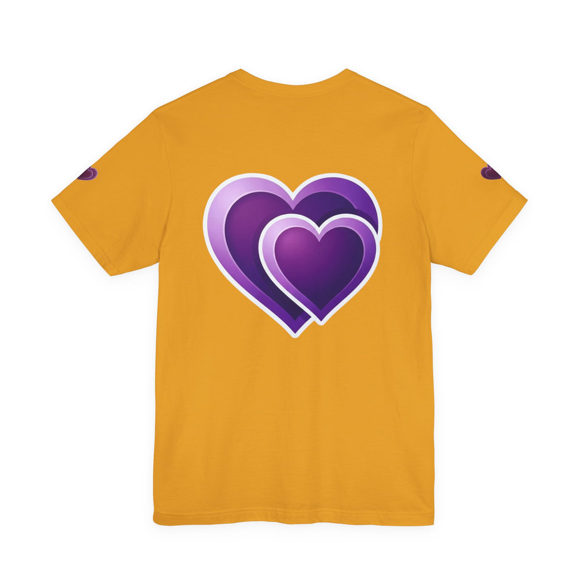 Purple Layered Hearts T-Shirt — Romantic Graphic Tee for Valentine’s Day & Everyday