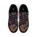 Low-Top Sneakers — Neon Saxophone Musician Print
