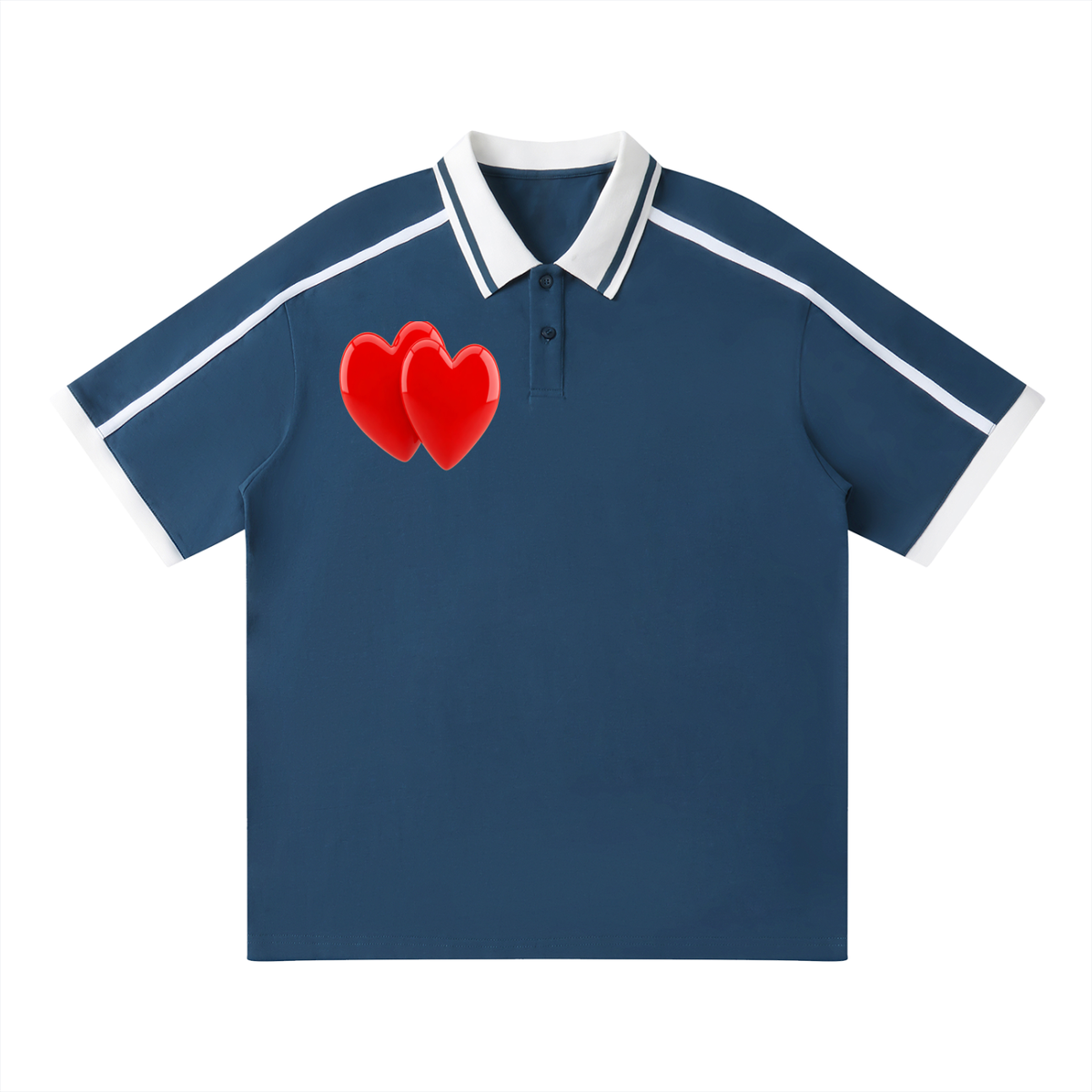 Unisex Contrast Piping Polo Shirt