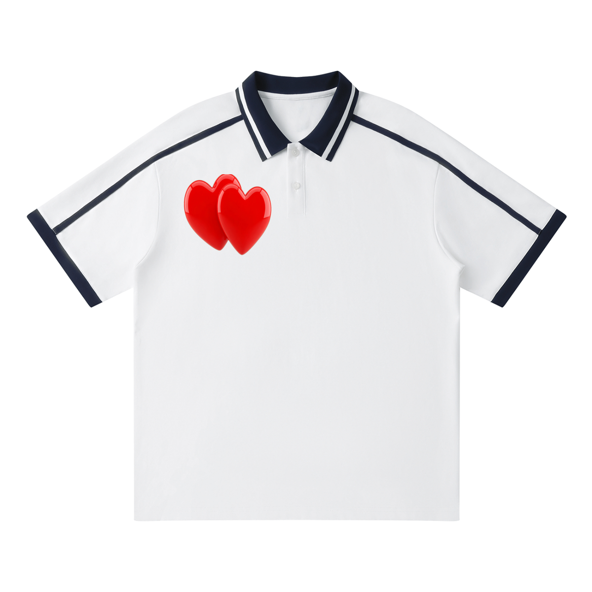 Unisex Contrast Piping Polo Shirt