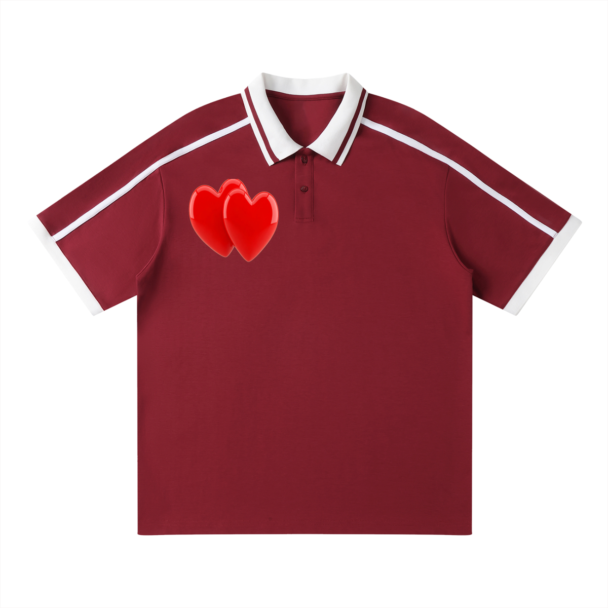 Unisex Contrast Piping Polo Shirt