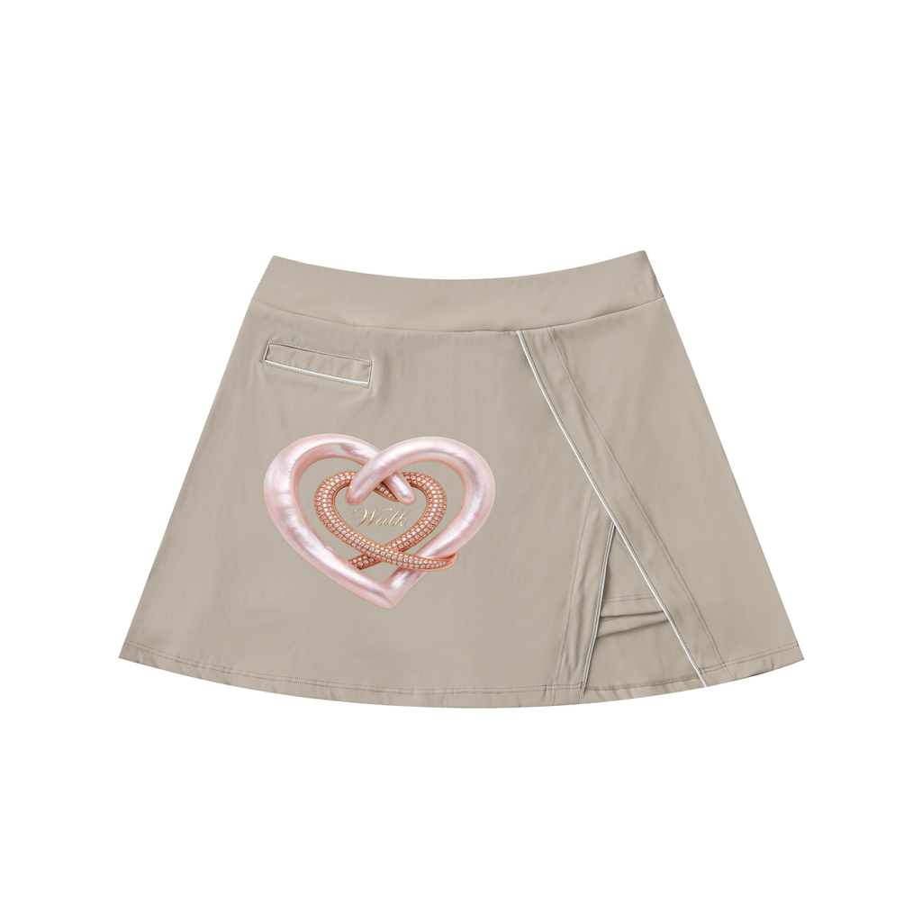 High-Waist Pocketed A-Line Skirt