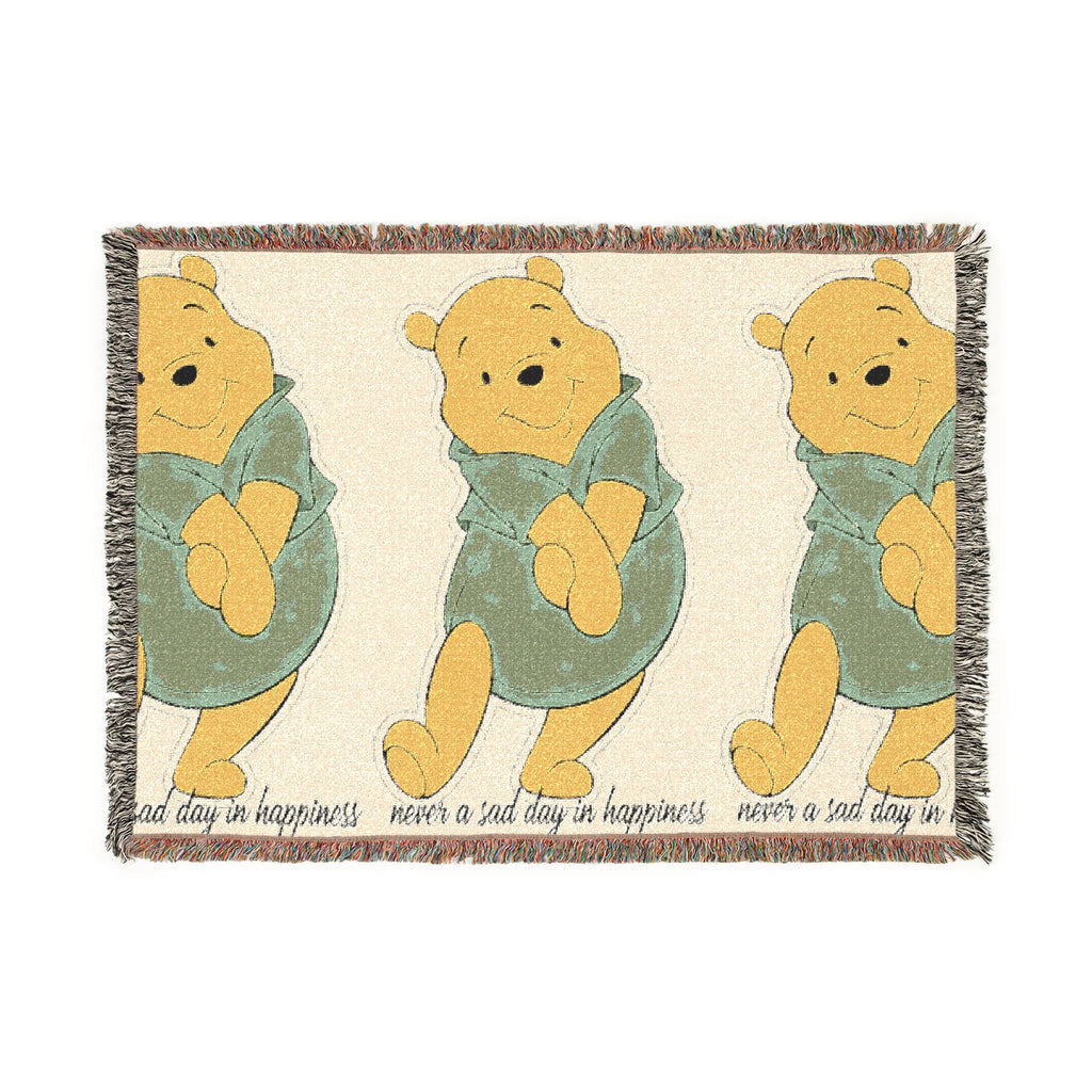 Winnie the Pooh Woven Throw Blanket – Classic Nursery Decor