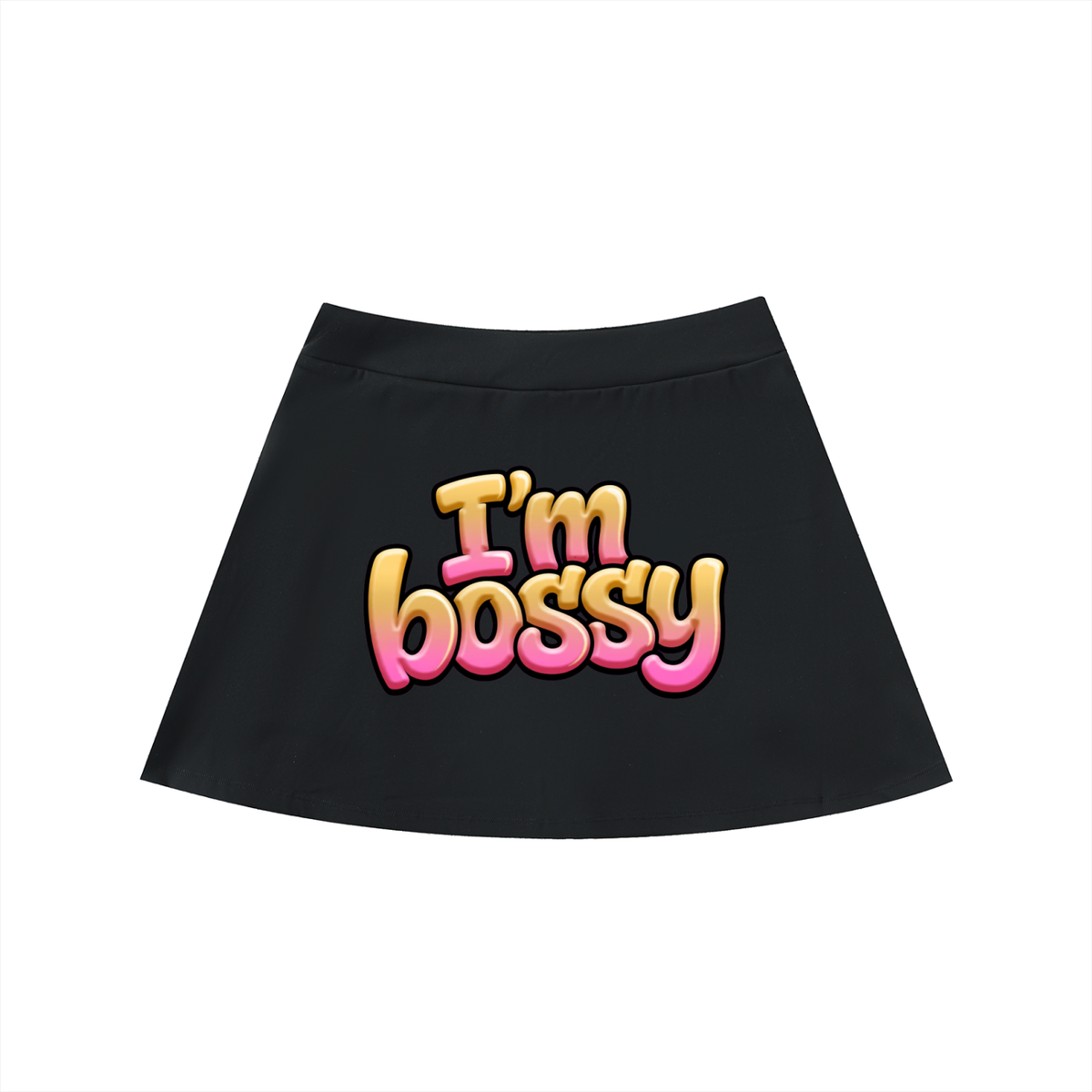 High-Waist Pocketed A-Line Skirt