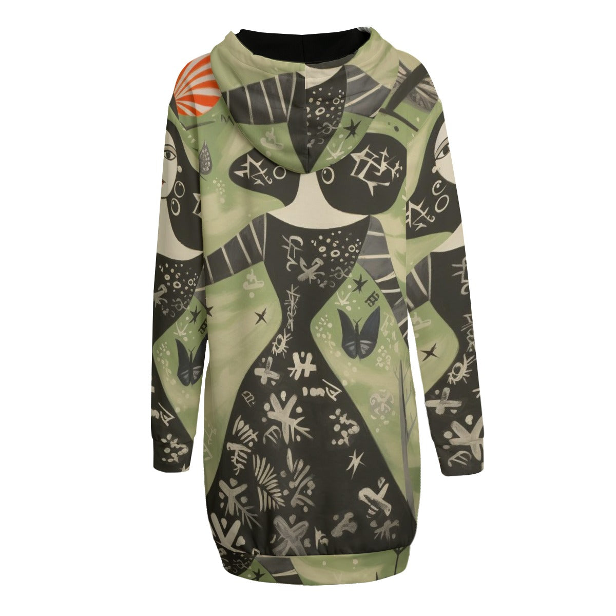 All-Over Print Women's Long Hoodie | Interlock