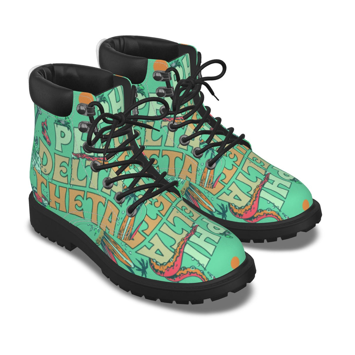 All-Over Print Men's Short Boots