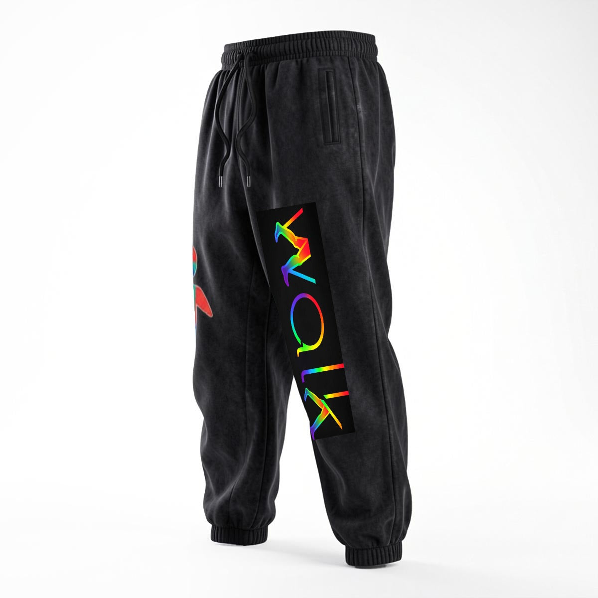 Heavyweight Fleece-Lined Washed Jogger Pants for Men|355GSM DTF