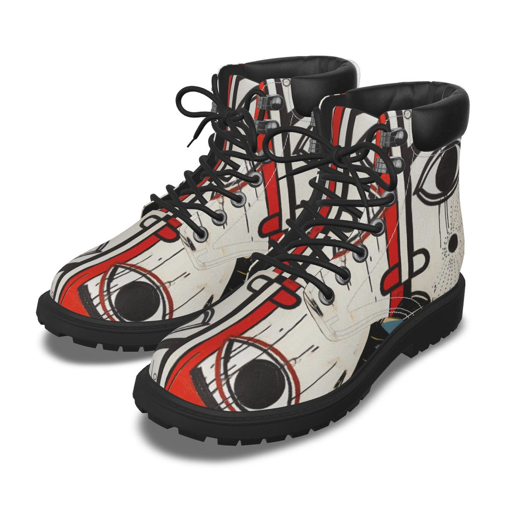 All-Over Print Men's Short Boots