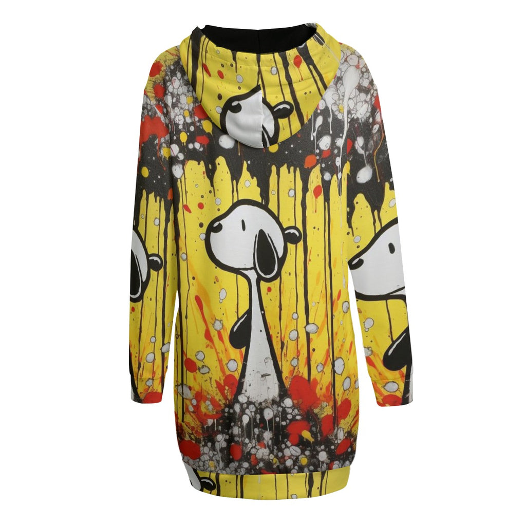 All-Over Print Women's Long Hoodie | Interlock