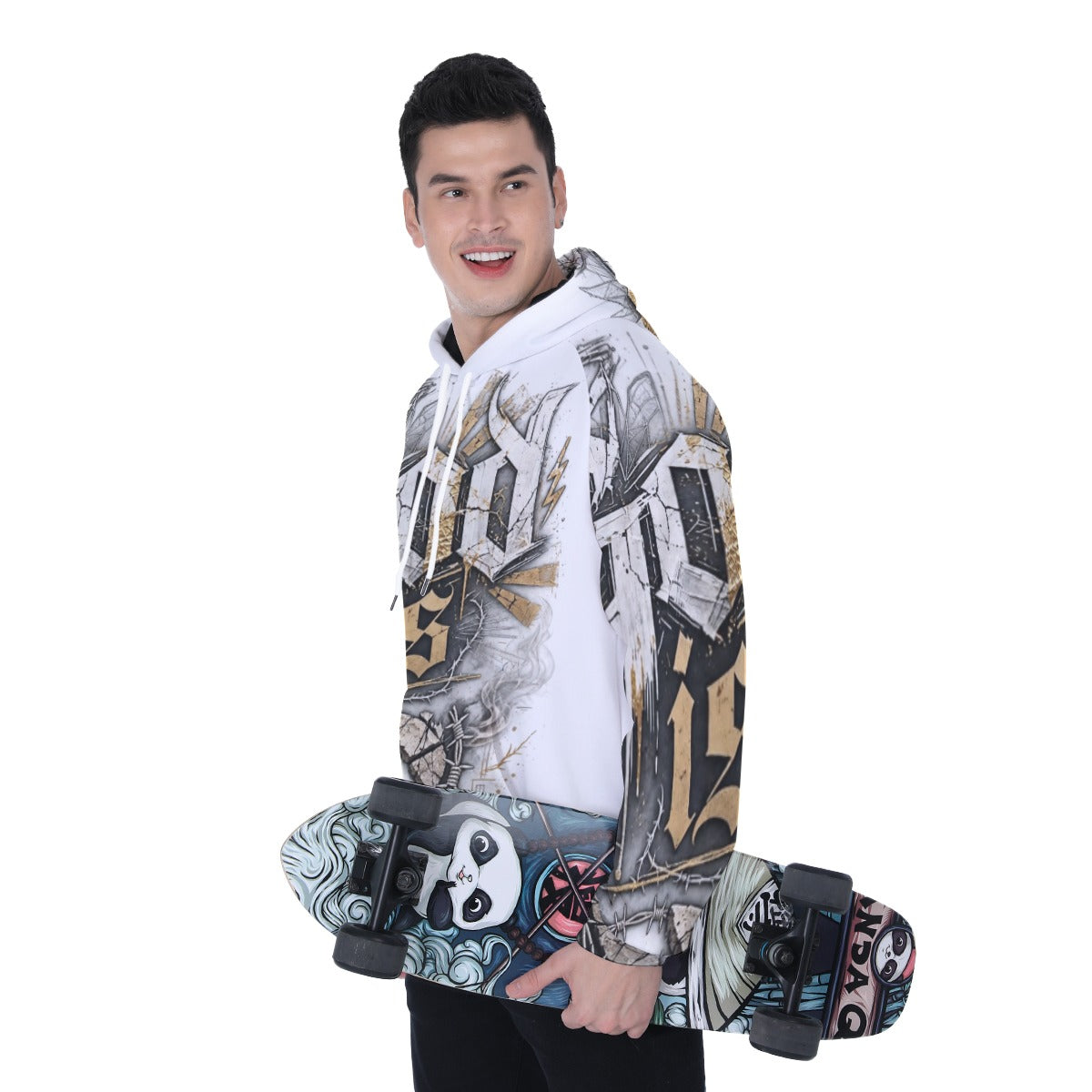 All-Over Print Men's Heavy Fleece Raglan Hoodie