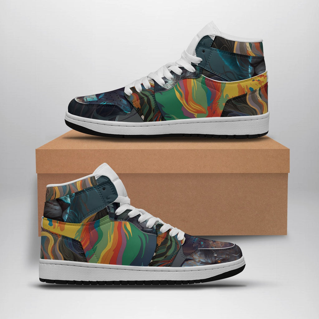 Men's Synthetic Leather Stitching Shoes