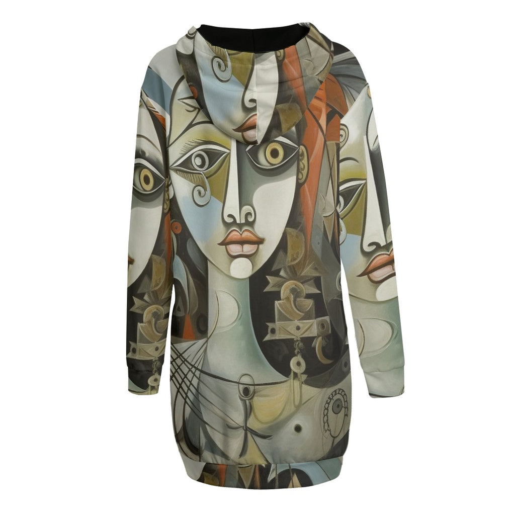All-Over Print Women's Long Hoodie | Interlock