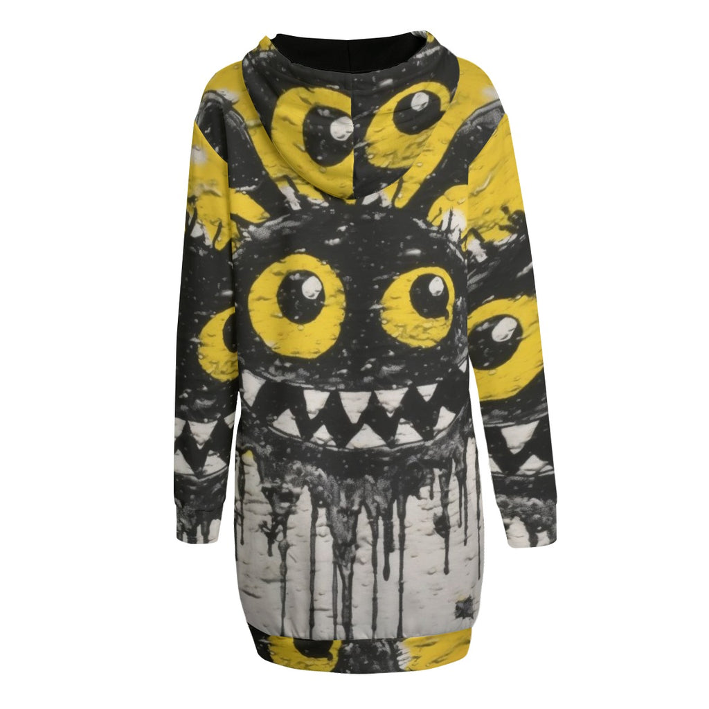 All-Over Print Women's Long Hoodie | Interlock