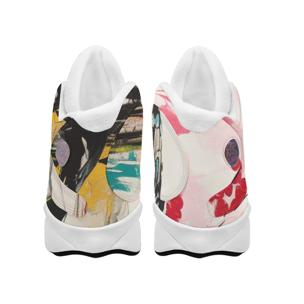 Men's Curved Basketball Shoes With Thick Soles