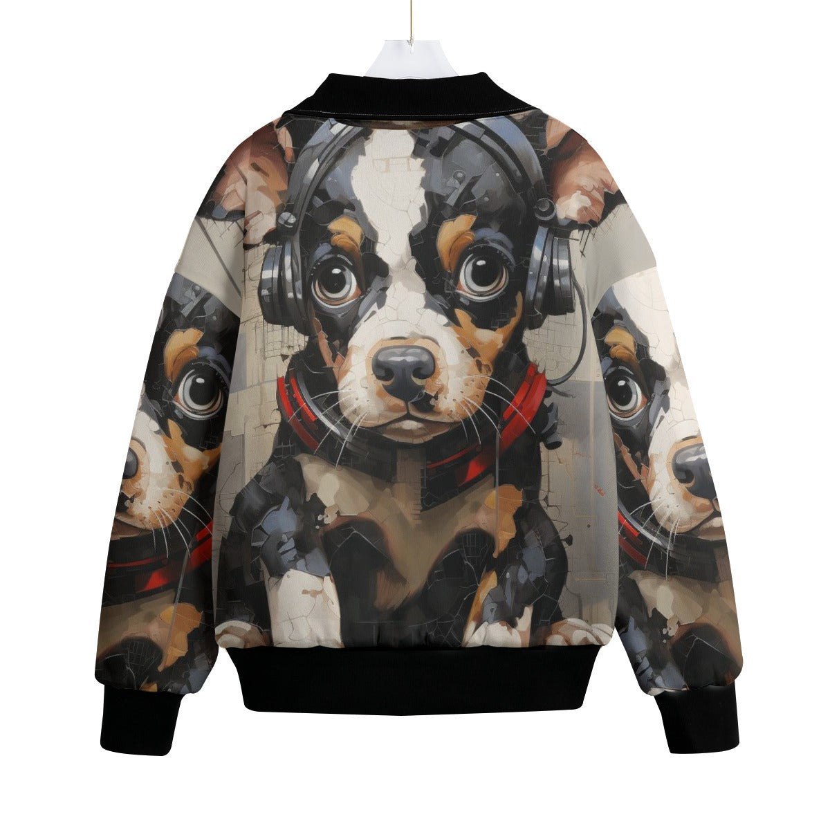 All-Over Print Unisex Knitted Fleece Lapel Outwear