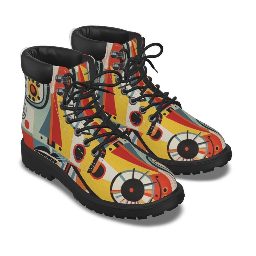 All-Over Print Men's Short Boots