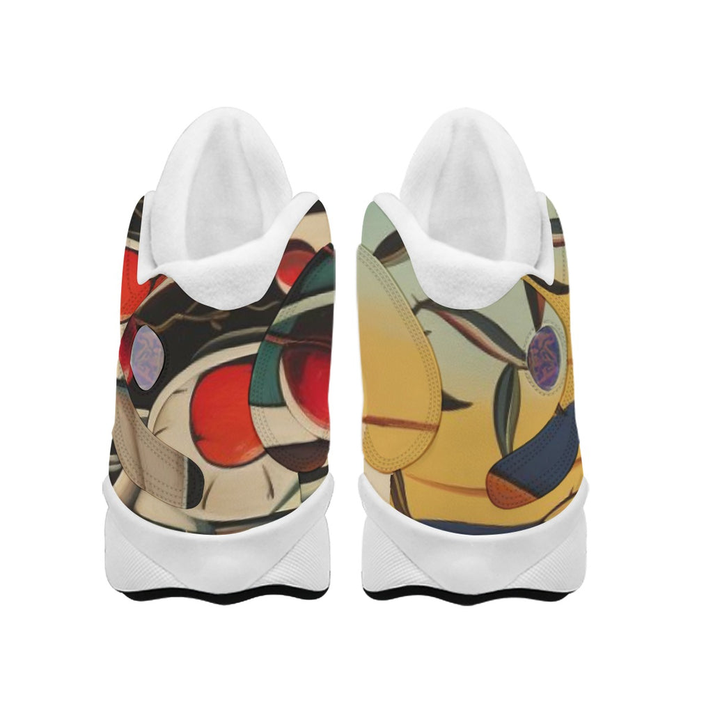 Men's Curved Basketball Shoes With Thick Soles