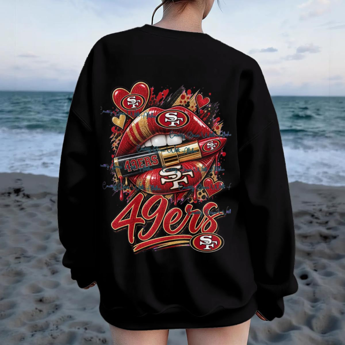 Women's Drop Shoulder Crew Neck Sweatshirt|DTF