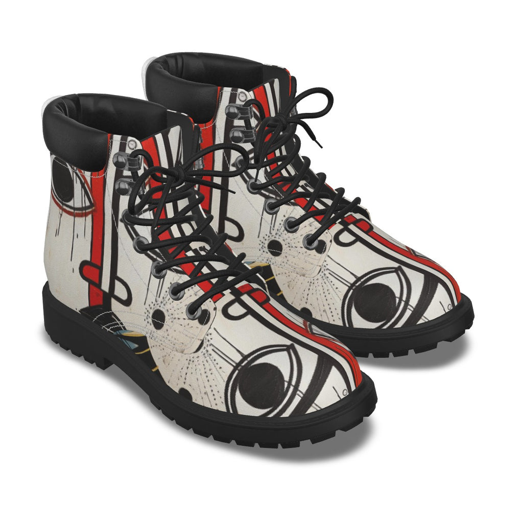 All-Over Print Men's Short Boots