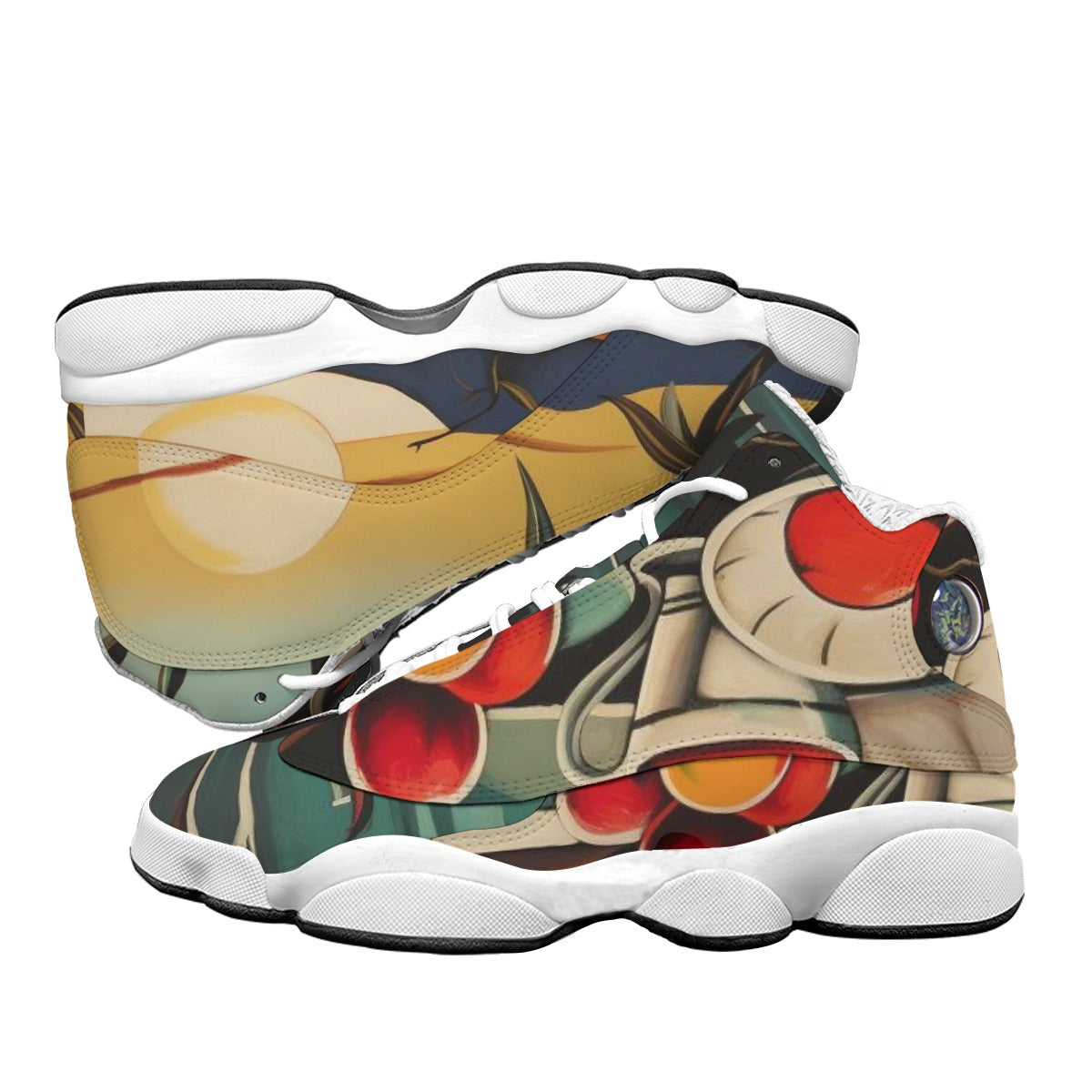 Men's Curved Basketball Shoes With Thick Soles