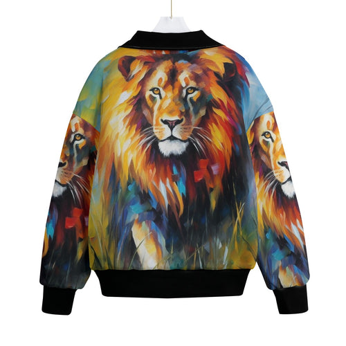 All-Over Print Unisex Knitted Fleece Lapel Outwear