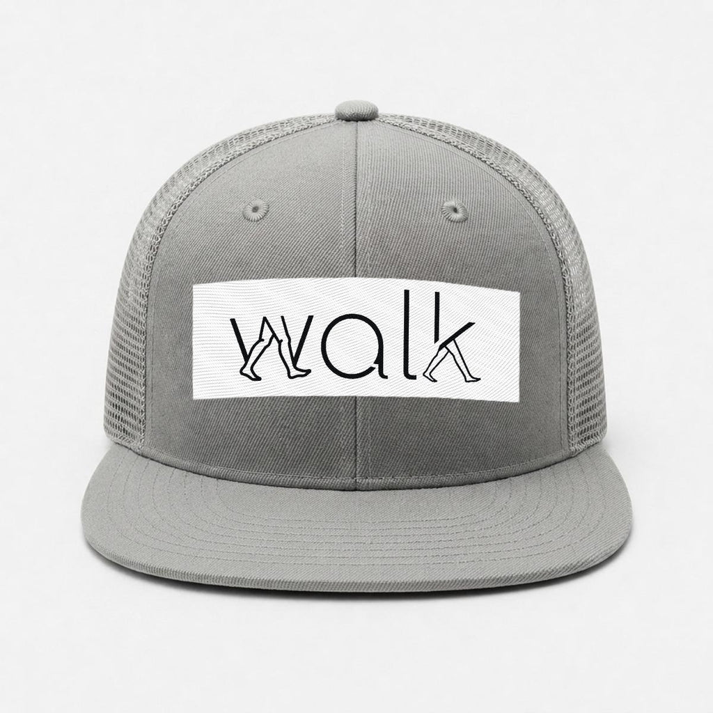 Embroidery Flat-Brim Mesh Cap
