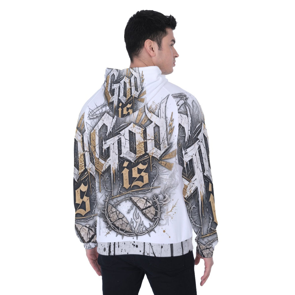 All-Over Print Men's Heavy Fleece Raglan Hoodie