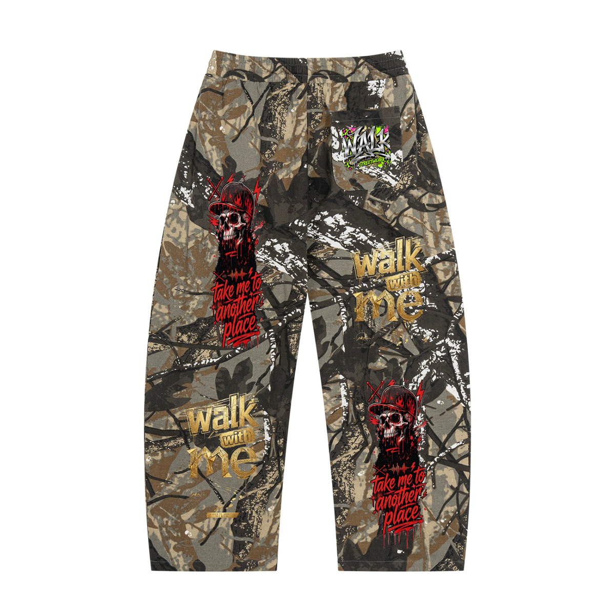 Unisex Tree Camo Barrel Leg Pants