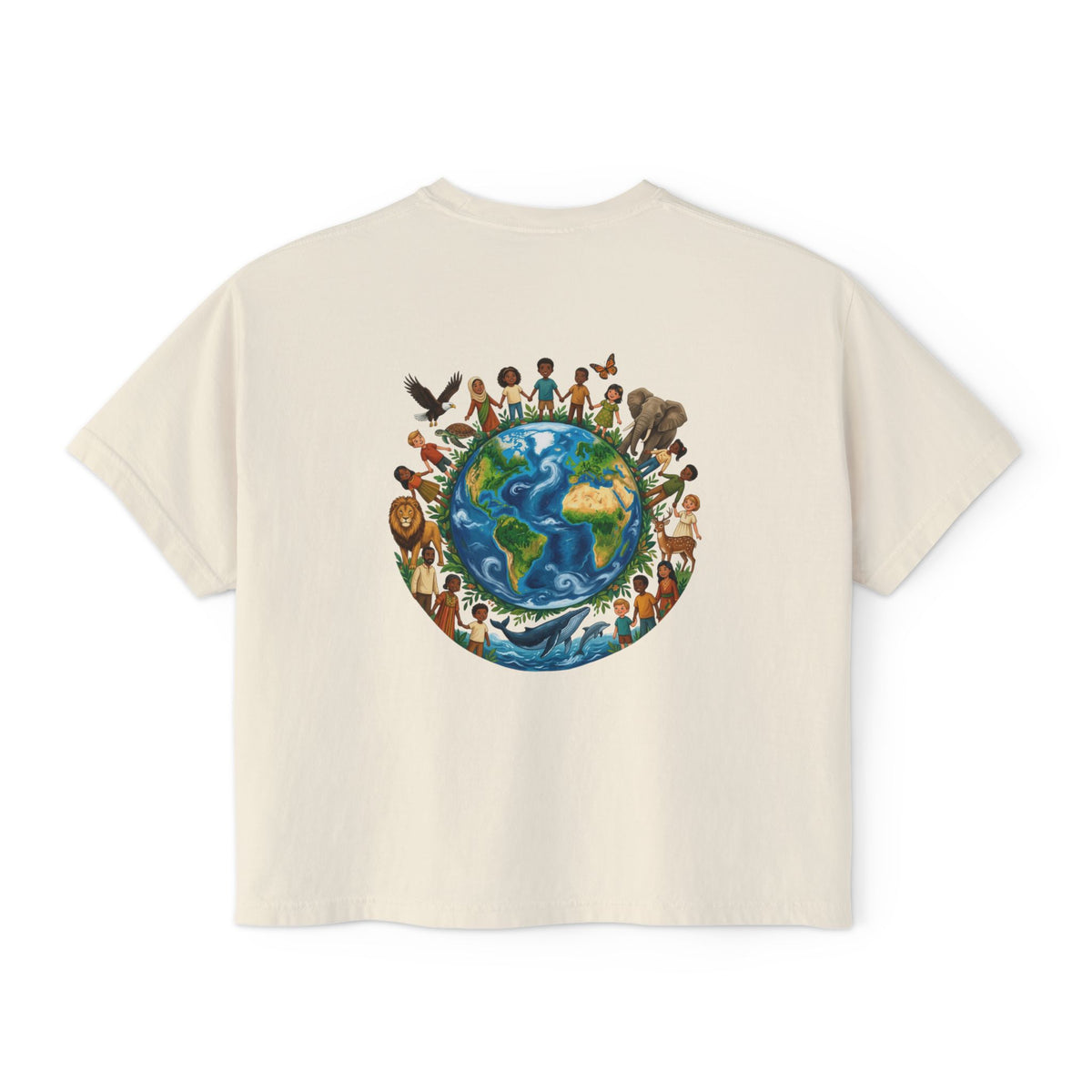 God's Child Boxy Tee — Earth & Unity Graphic Women's Shirt