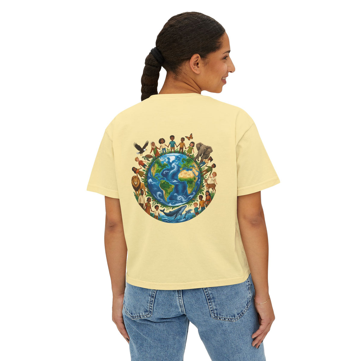 God's Child Boxy Tee — Earth & Unity Graphic Women's Shirt