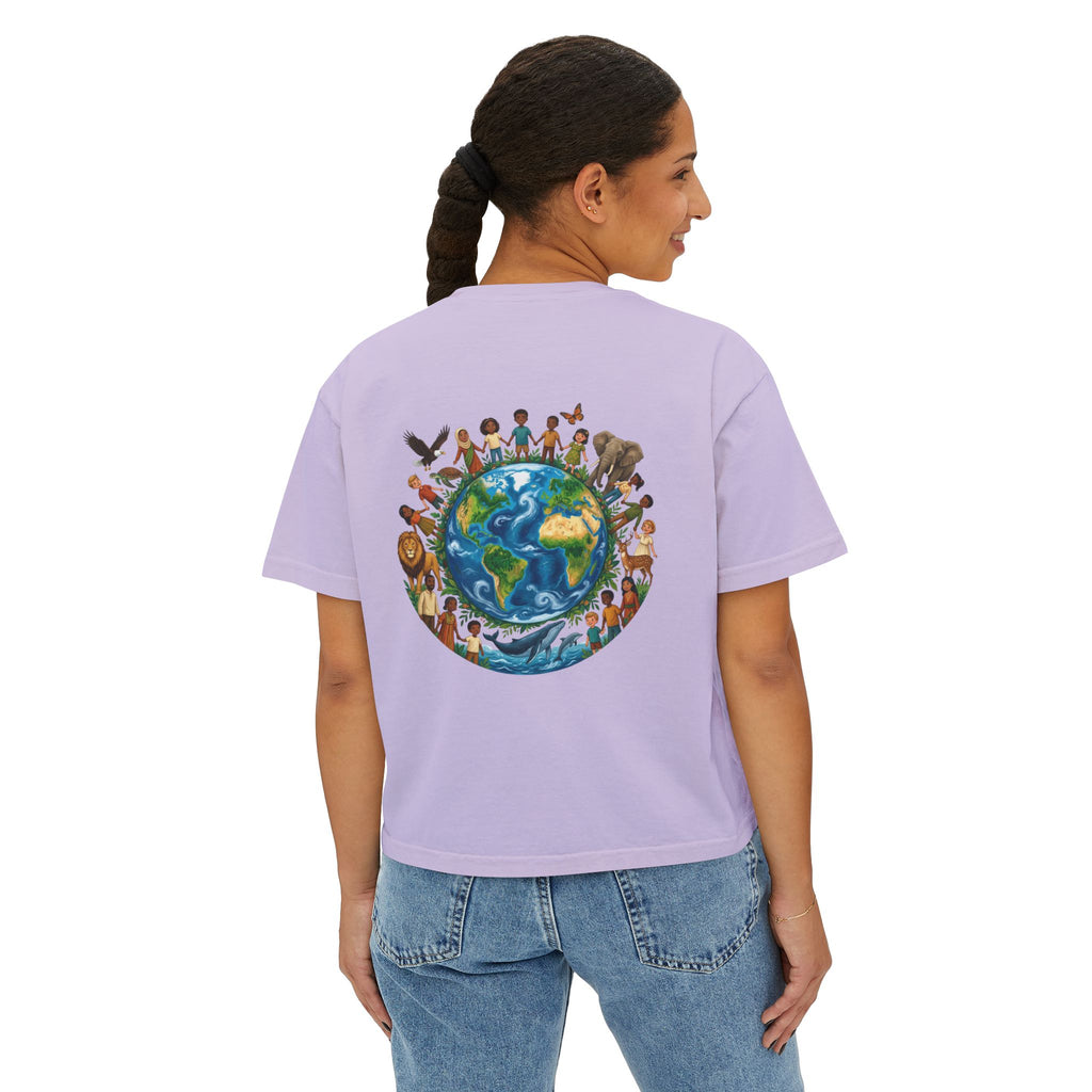 God's Child Boxy Tee — Earth & Unity Graphic Women's Shirt
