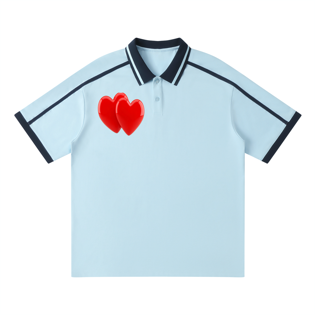 Unisex Contrast Piping Polo Shirt