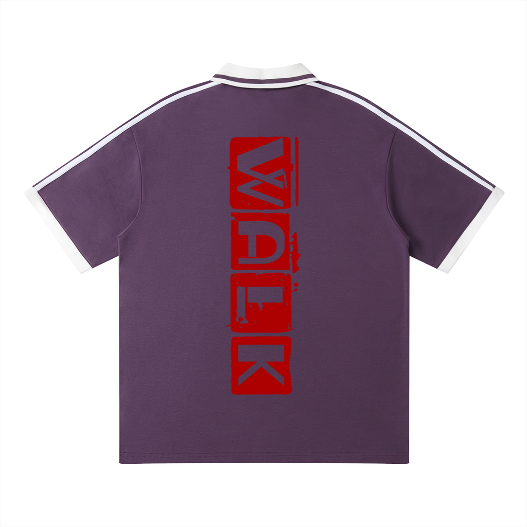 Unisex Contrast Piping Polo Shirt