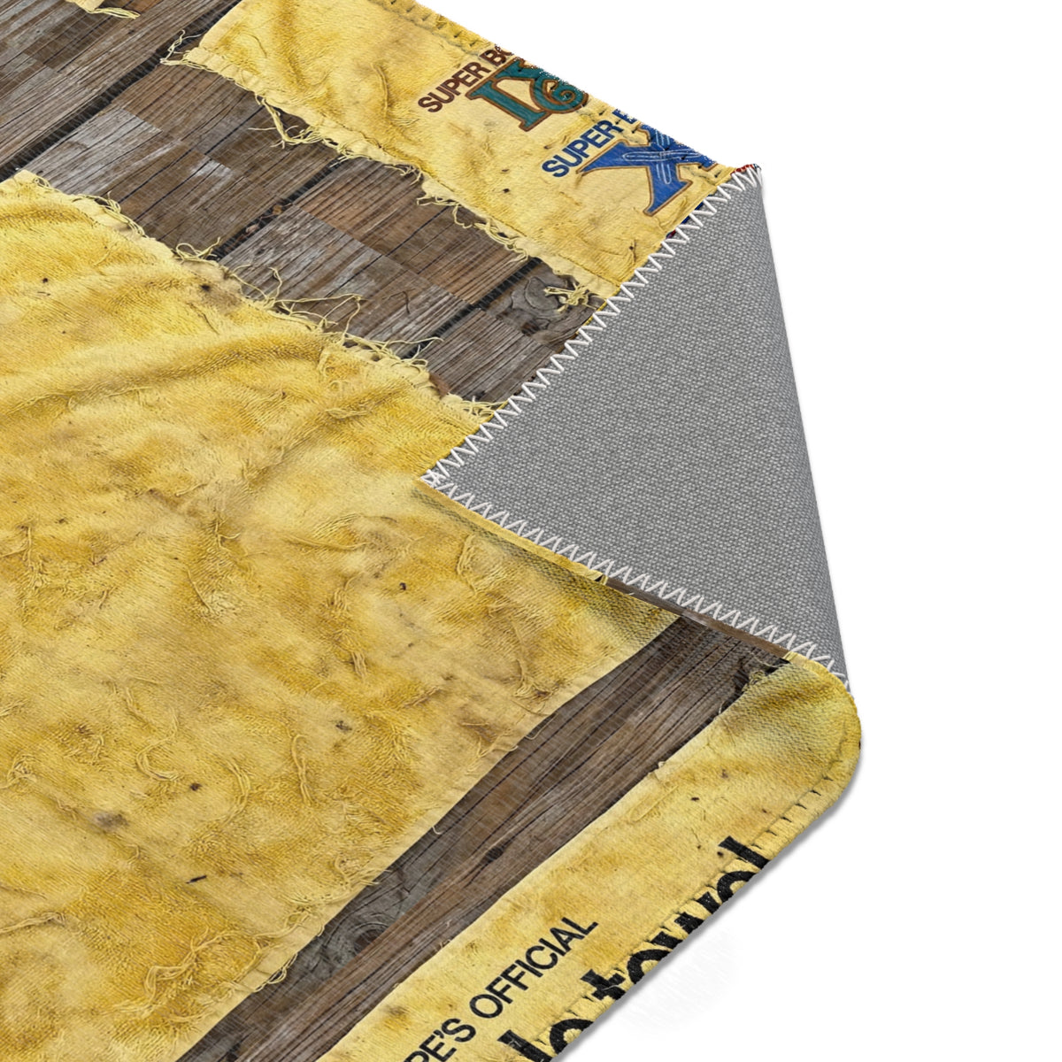 Vintage 'The Terrible Towel' Yellow Fan Rug – Sports Memorabilia Area Rug