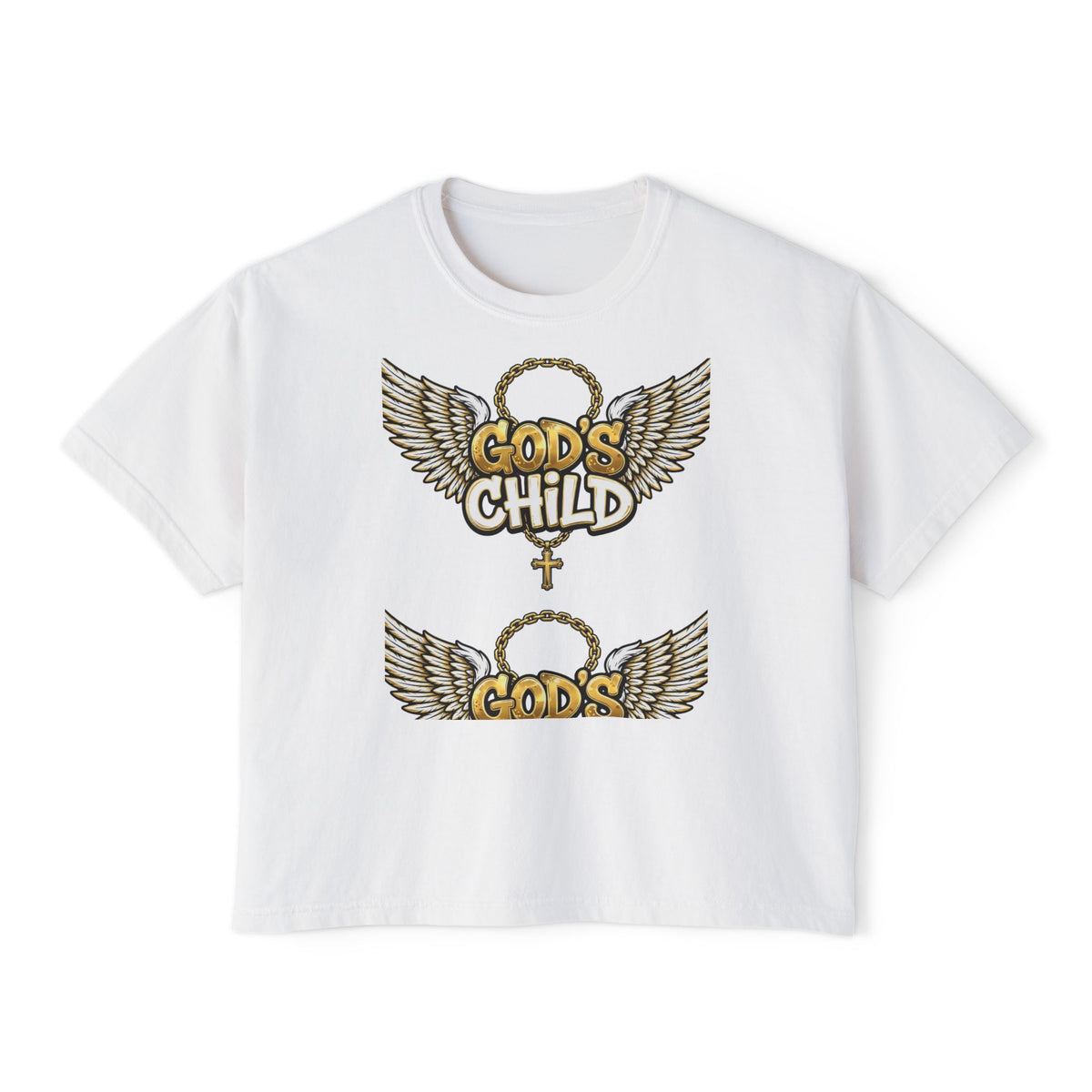 God's Child Boxy Tee — Earth & Unity Graphic Women's Shirt