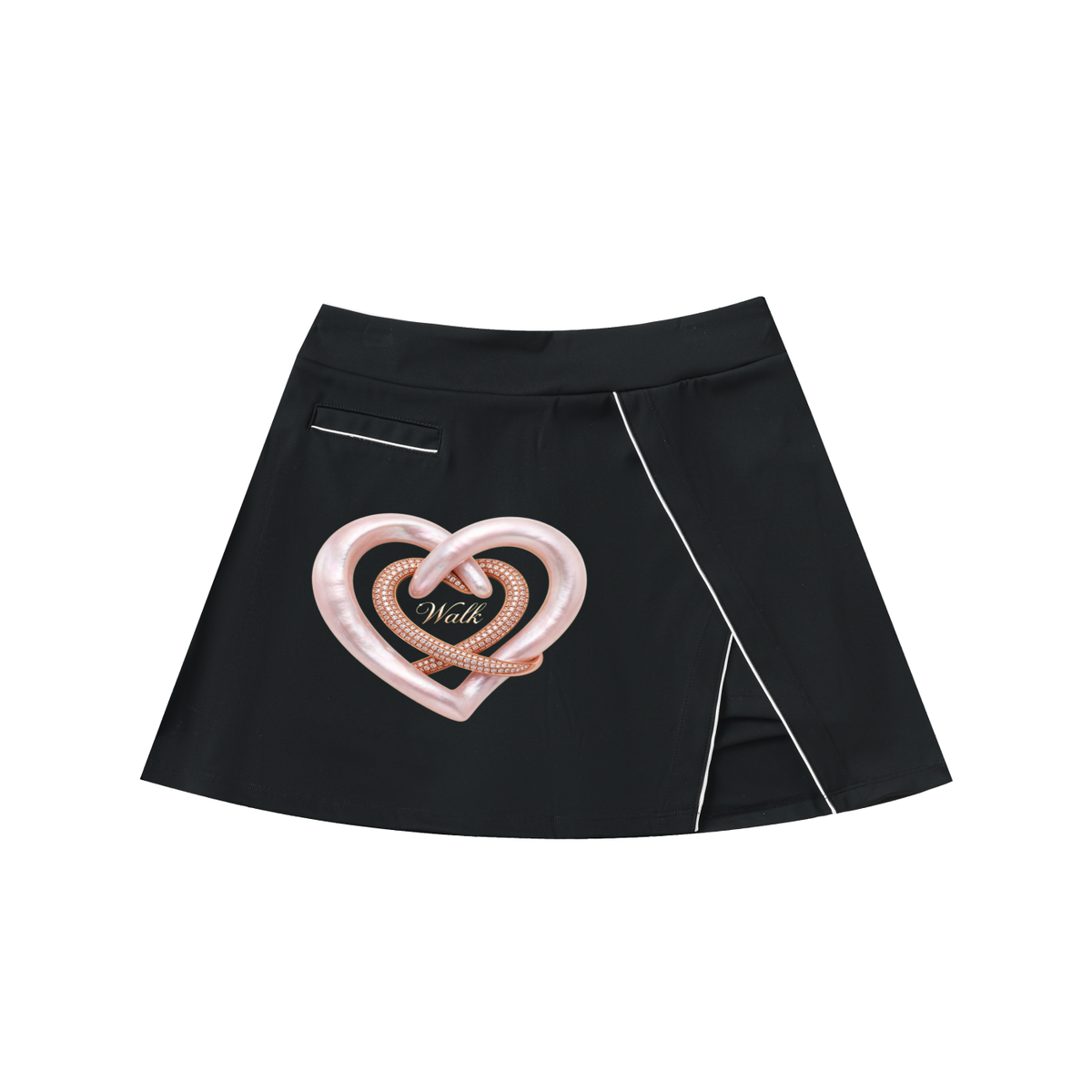 High-Waist Pocketed A-Line Skirt