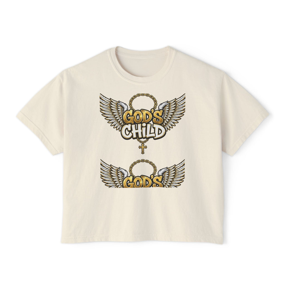 God's Child Boxy Tee — Earth & Unity Graphic Women's Shirt