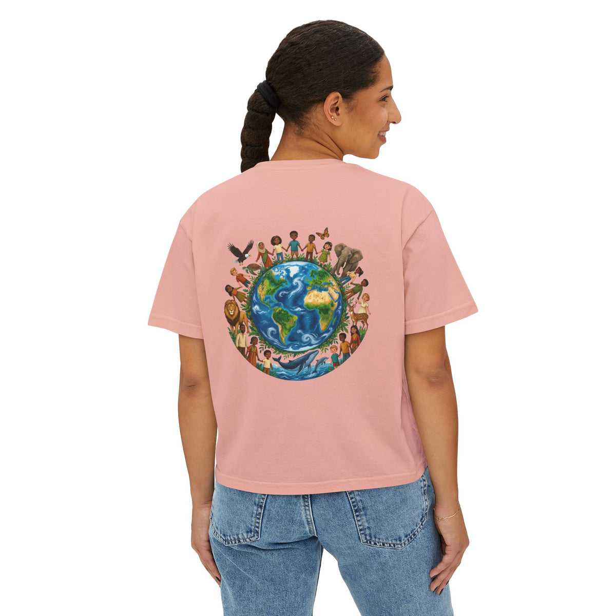God's Child Boxy Tee — Earth & Unity Graphic Women's Shirt