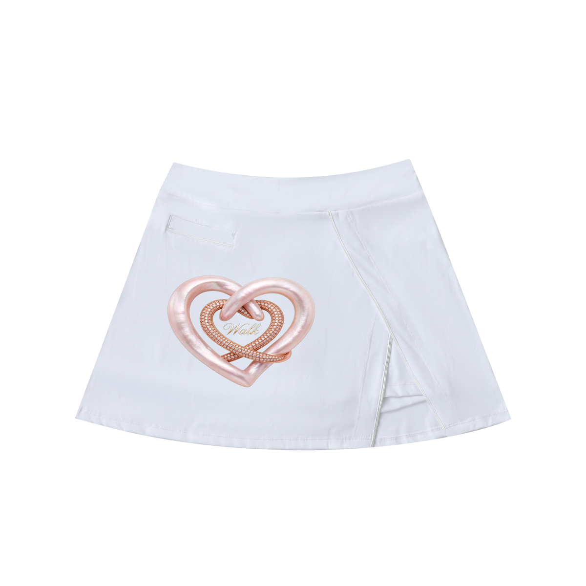 High-Waist Pocketed A-Line Skirt