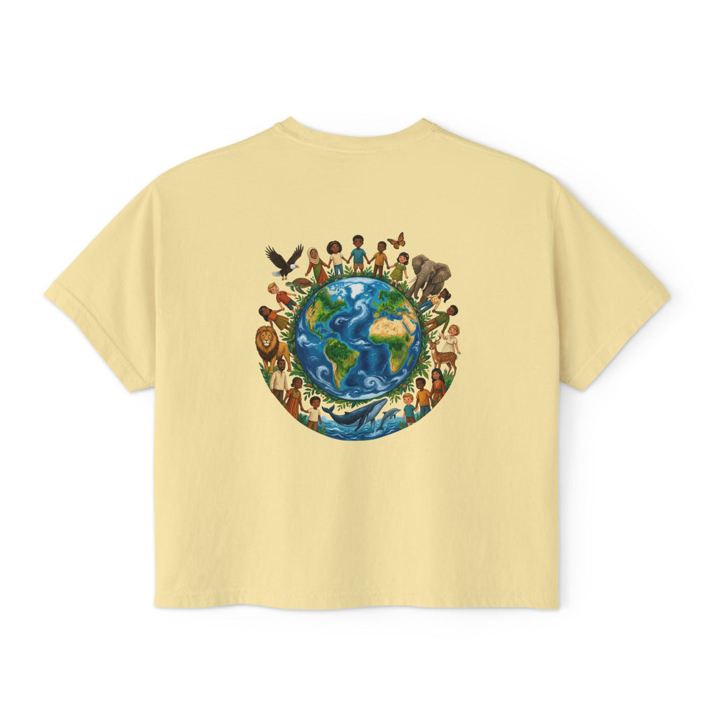 God's Child Boxy Tee — Earth & Unity Graphic Women's Shirt