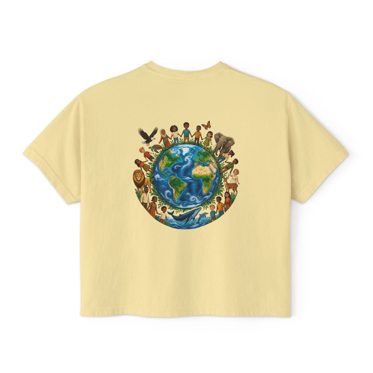 God's Child Boxy Tee — Earth & Unity Graphic Women's Shirt
