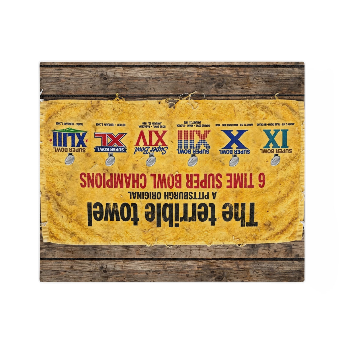 The Terrible Towel Velveteen Microfiber Blanket - 6-Time Super Bowl Champions Tribute